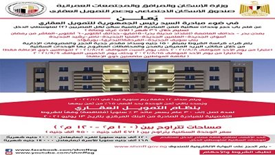 برابط التقديم.. الإسكان تعلن تفاصيل وإجراءت الحجز الإلكتروني لشقق متوسطي الدخل