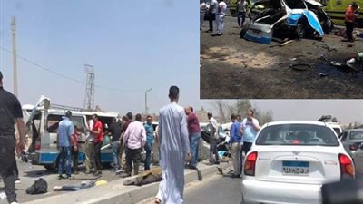 إصابة «4» أشخاص في حادث تصادم على طريق «أوتوستراد» المعادي حلوان