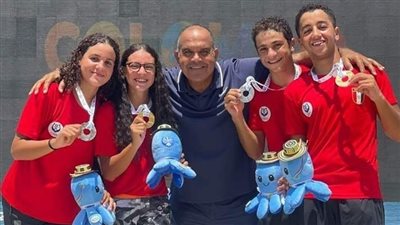  12 ميدالية لمنتخب السباحة بالزعانف فى بطولة العالم بكولومبيا 