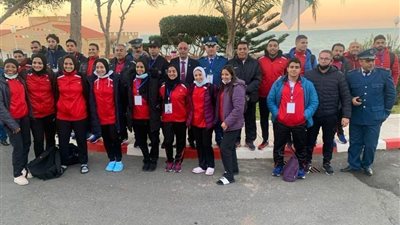 منتخب الكاراتيه فى الجزائر للمشاركة فى بطولة الشرطة العربية