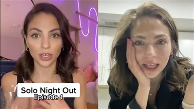 امرأة تتوقف عن استخدام تطبيقات المواعدة وتقرر الخروج بشكل منفرد