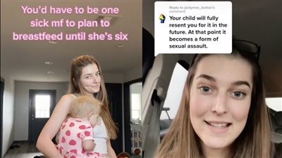 أم تقرر إرضاع ابنتها حتى السادسة ومنتقدون يتهمونها بالاعتداء الجنسي!