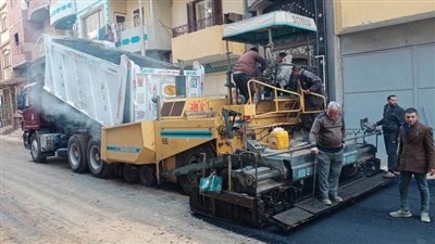 تفاصيل بدء العمل في رصف عدد من شوارع مركز ملوي بالمنيا