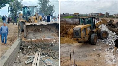 إزالة 63 حالة تعدٍ على الأراضي الزراعية وأملاك الدولة بالبحيرة