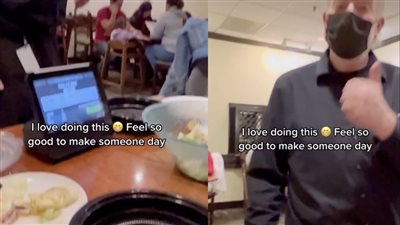 جدل على تيك توك بسبب ما فعله أحد الزبائن مع نادلة 