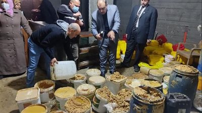 إعدام مأكولات فاسدة قبل إعادة استخدامها في الدقهلية 