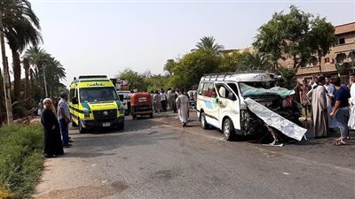 مصرع وإصابة شخصين في حادث تصادم سيارة ربع نقل وعربة «كاروا» في المنيا