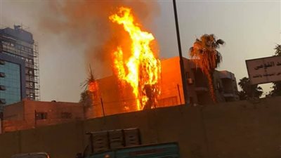 نشوب حريق أعلى سطح مدرسة بالمنصورة