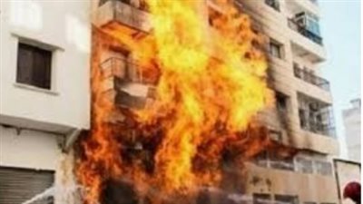 حريق هائل يلتهم شقة سكنية بمنطقة الشيخ زايد