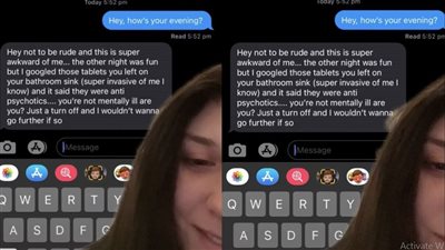 على التيك توك.. فتاة تنشر رسالة خطيبها بعد اكتشافه تلك الأدوية بحمامها