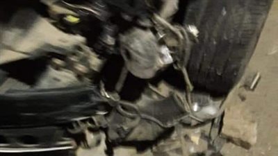 تحطم سيارتين في تصادم أثناء سباق بالفيوم (صور)