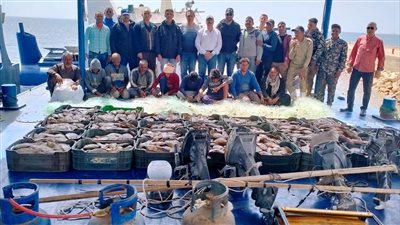 جهود شرطة المسطحات بأسوان فى ضبط 4 طن سمك و34 مركب صيد