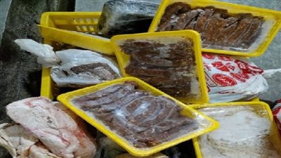 ضبط مخزن بداخله كميات كبيرة من اللحوم الفاسدة قبل بيعها بأسواق القاهرة