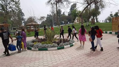 حدائق القناطر الخيرية تستقبل زوارها للاحتفال بشم النسيم