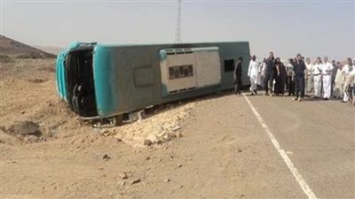 مصرع وإصابة 13 شخصا من المنيا في انقلاب أتوبيس جنوب سيناء 