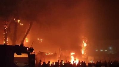 حريق هائل يلتهم ربة منزل أثناء مشاركتها فى إخماد حريق هائل بسوهاج