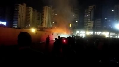 بالصور.. حريق غرفة بنادى المعلمين سيدي جابر بكورنيش الإسكندرية 