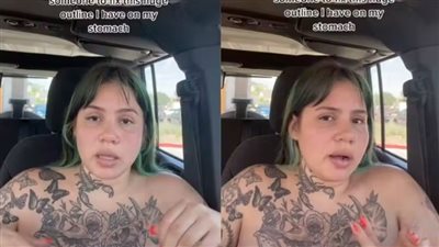فتاة تيك توك تروي مآساتها مع فنان رسم وشم على جسدها