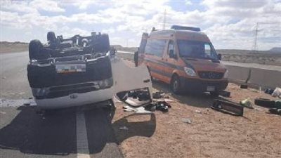 قائمة بأسماء الضحايا والمصابين الـ16 فى حادث انقلاب السيارة الميكروباص بسوهاج