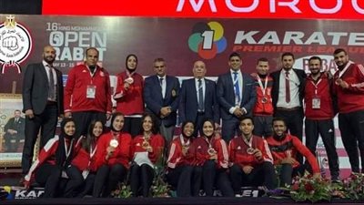 منتخب مصر يحرز 13 ميدالية متنوعة في الدوري العالمي للكاراتيه بالمغرب 