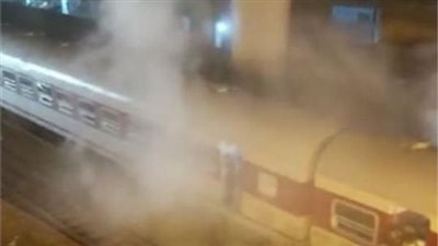  تفاصيل حريق بقطار الصعيد في منطقة بولاق الدكرور 