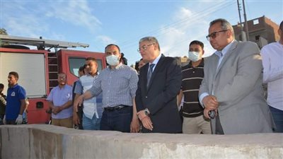 محافظ المنيا يتابع تداعيات حادث انقلاب ميكروباص بترعة الإبراهيمية 