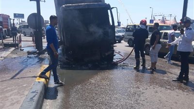 نهضة مصر توضح سبب اشتعال سيارة تابعة لها أعلى كوبري سيدي جابر