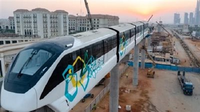 التحويلات المرورية لتنفيذ الأعمال الإنشائية بمشروع المونوريل بمحور المشير