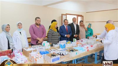 الكشف على 1255من أهالي قرية تفهنا العزب مجانا بقافلة طيبة لجامعة طنطا