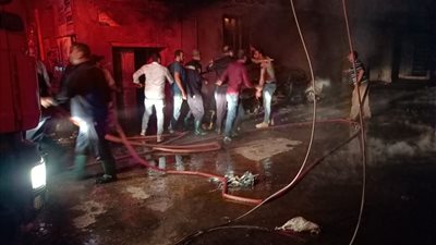 حريق هائل بالمحلة يدمر وجهات المنازل ويتسبب في إصابة العشرات 