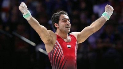 علي زهران يحصد برونزية جهاز الحلق فى الجمباز بألعاب البحر المتوسط