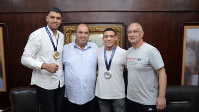 مجلس إدارة الاوليمبي يستقبل أبطال دورة العاب البحر المتوسط 