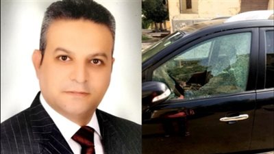 تحطم زجاج سيارة استشاري تخاطب بأكتوبر 6 مرات بلا سبب (فيديو)