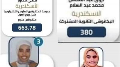 محافظ الإسكندرية يوجه رسالة تهنئة للمتفوقين من أبناء المحافظة