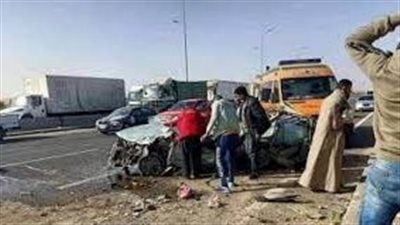 إصابة 6 أشخاص في حادث تصادم بدائرة مركز البدرشين 