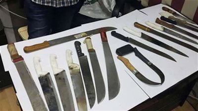 تفاصيل ضبط تشكيل عصابى لتصنيع الأسلحة البيضاء في حدائق القبة