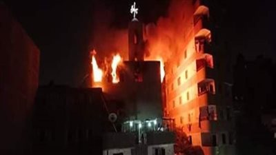 التفاصيل الكاملة لحريق كنيسة مارجرجس بشبرا.. والكاهن يكشف مفاجأة 