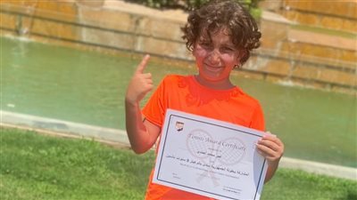 عمر وفريدة لاعبا سيتى كلوب أبطال الجمهورية للتنس تحت 9 سنوات