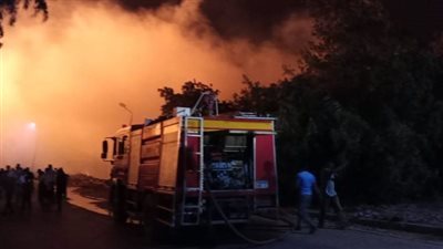 تفاصيل خسائر حريق استوديو العدل جروب بشبرامنت