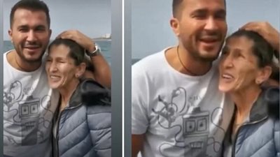 انهيار والدة الفنان جورج الراسي في العزاء (فيديو)