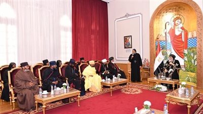 البابا تواضروس يستقبل وفد من الكنيسة الإثيوبية|صور