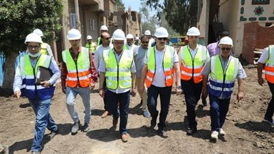 متابعة مكثفة من محافظ المنوفية لتنفيذ برنامج خدمات الصرف الصحي 