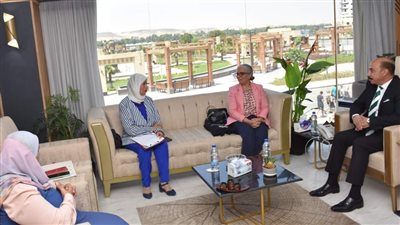 محافظ أسوان يلتقى مدير المؤسسة التنموية لسيدات الأعمال للعمل الحر «أوتاد» 