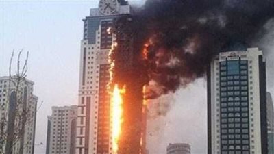 بالفيديو.. حريق كبير يلتهم ناطحة سحاب في وسط الصين