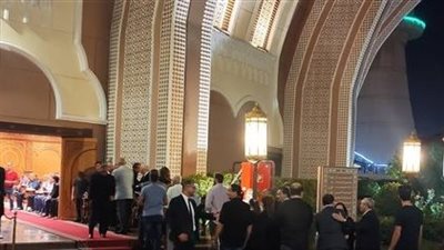 نرمين الفقي في عزاء زوجة خالد زكي (صور)