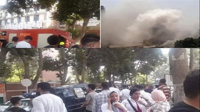 ننشر بالفيديو اللحظات الأولى في الحريق الهائل بأكاديمية السادات للعلوم الإدارية بالمعادي