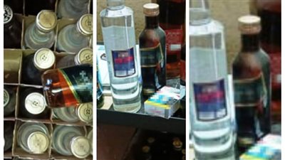 تفاصيل ضبط 400 زجاجة خمور مجهولة المصدر داخل محل شهير فى حلوان 