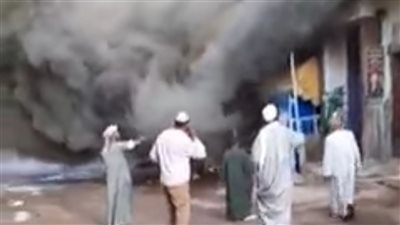 حريق هائل داخل «سوبر ماركت» شهير فى أسوان 