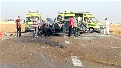 مصرع طبيب وصيدلانية وطفلتهما فى حادث تصادم بالمنيا 