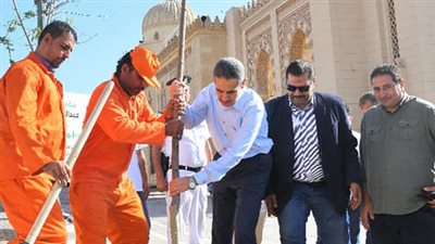 ضمن مبادرة الـ100مليون شجرة.. محافظ الغربية يشهد زراعة محيط مسجد السيد البدوي